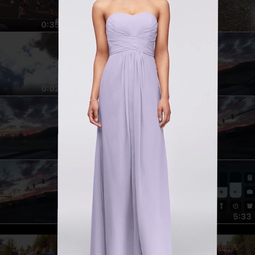 David’s bridal full length bridesmaid dress